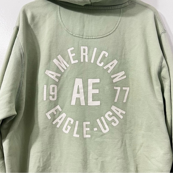 American Eagle Men’s Super Soft Fleece Hoodie XXL Mint Green Casual Streetwear - Picture 6 of 11